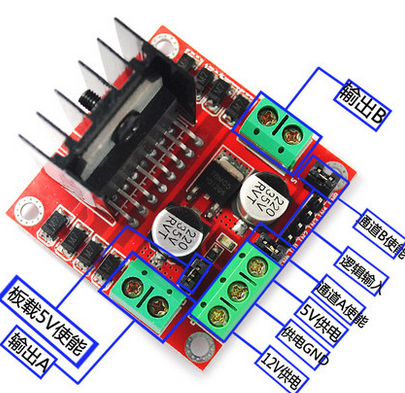 L298N电机驱动板模块图3