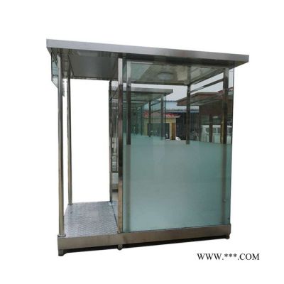 玻璃钢岗亭 钢化玻璃保安岗亭 单向防弹岗亭 玻璃岗台