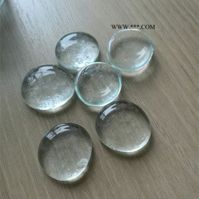 批发玻璃珠 玻璃扁珠 玻璃弹珠 彩绘装饰棋子用彩色玻璃珠 透明玻璃扁珠