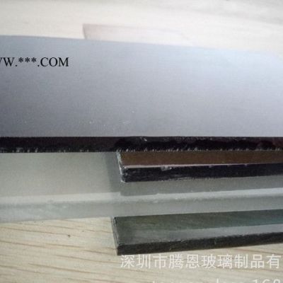 深圳腾恩源厂加工切割磨边灰玻茶玻色玻蒙砂磨砂钢化水晶玻璃 玻璃加工