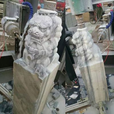 五轴数控立体雕刻机 石材泡沫木工石膏模具佛像人物石狮子盘龙柱雕刻机