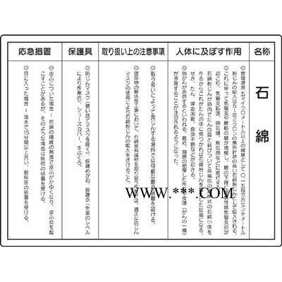 供应日本 UNIT 石棉处理作业所标志 324-50